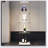LED lights Glass Display Cabinet 4 Shelves with Door, Floor Standing Curio Bookshelf