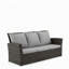 Canapé de patio 67,7 po en osier 3 places avec coussins et structure épais-129601847-129601845