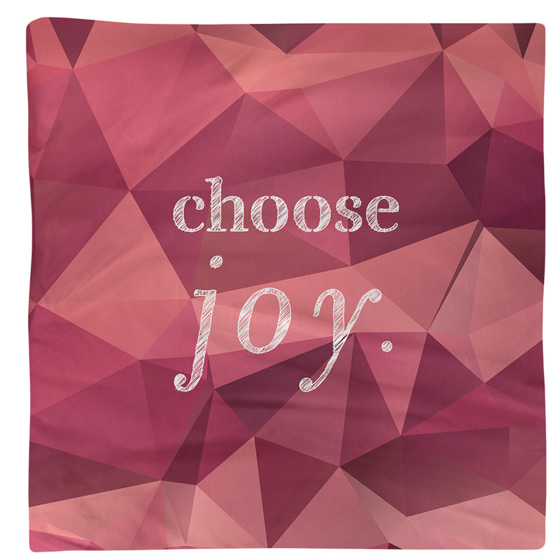 Serviette en faux gemme choisir la joie, Tourmaline rose, L 22 po x l 22 po, Polyester