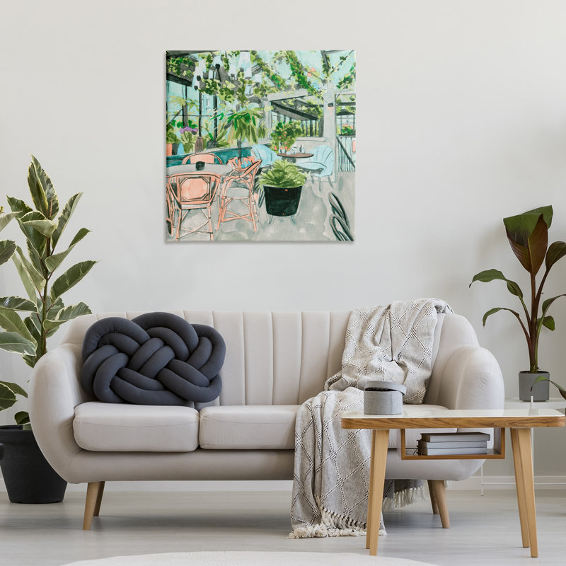 Plant Filled Bistro Canvas Wall Art by Melissa Wang, 30" H x 30" W