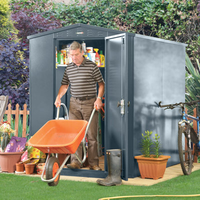Flexistore 5 ft. W x 7 ft. D Apex Metal Shed
