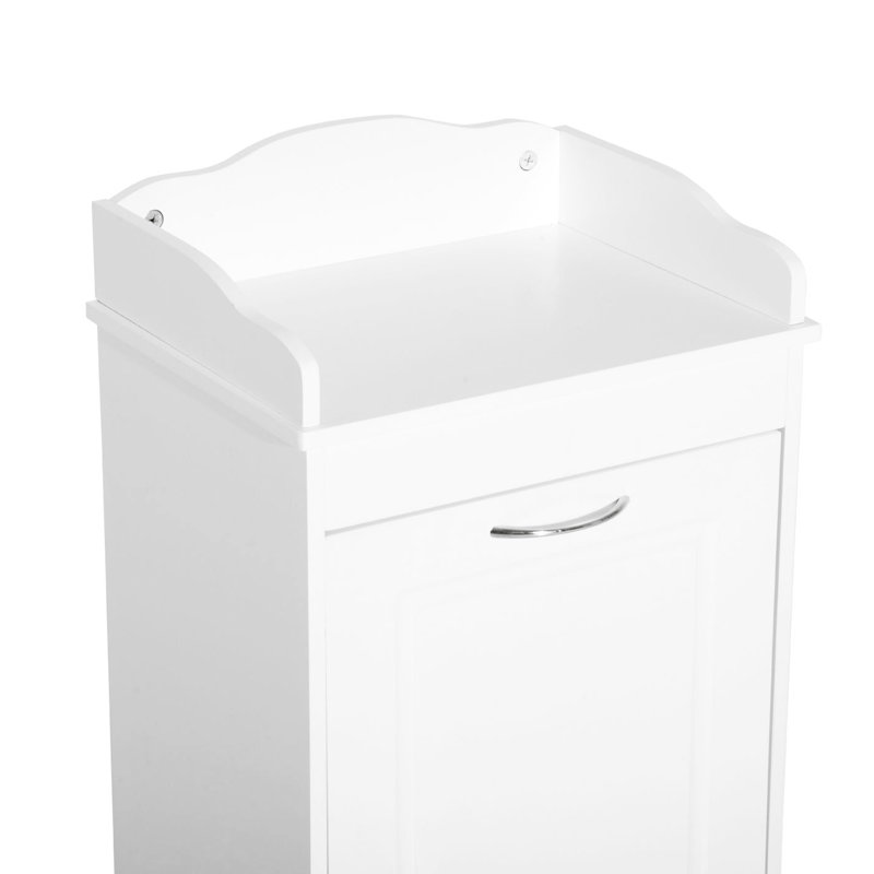 31" Bathroom Cabinet, White Tilt Out Organizer Hamper, Storage, Extra Space, Utilize Unused Areas, Stable Build Hamper 31", Standing, Added Corners,