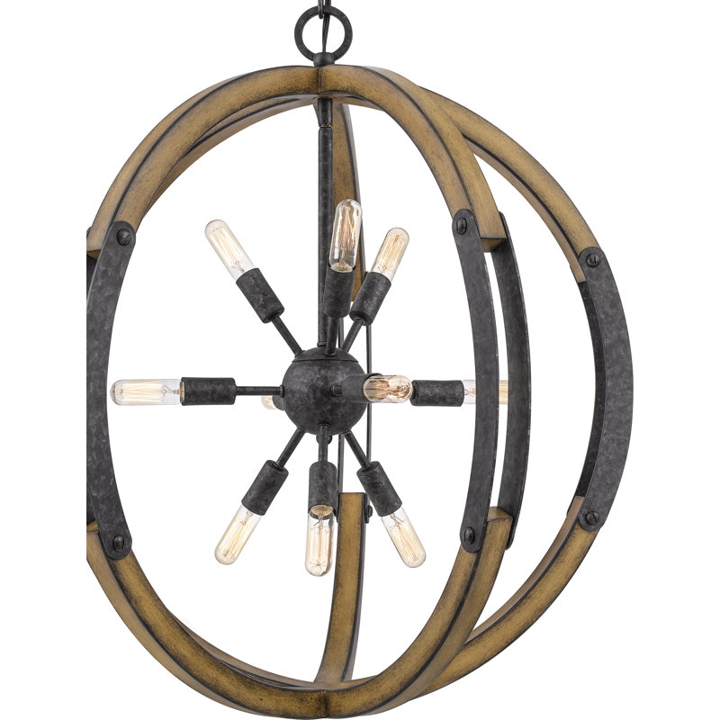 10 - Light Dimmable Globe Chandelier