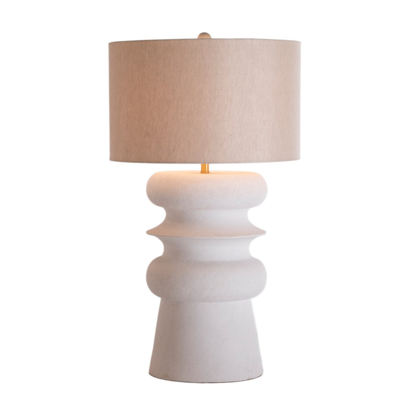 Claudius Table Lamp, Plaster White