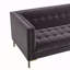 Causeuse en velours Isaac - gris