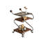 Glass and Solid Wood Bar Cart