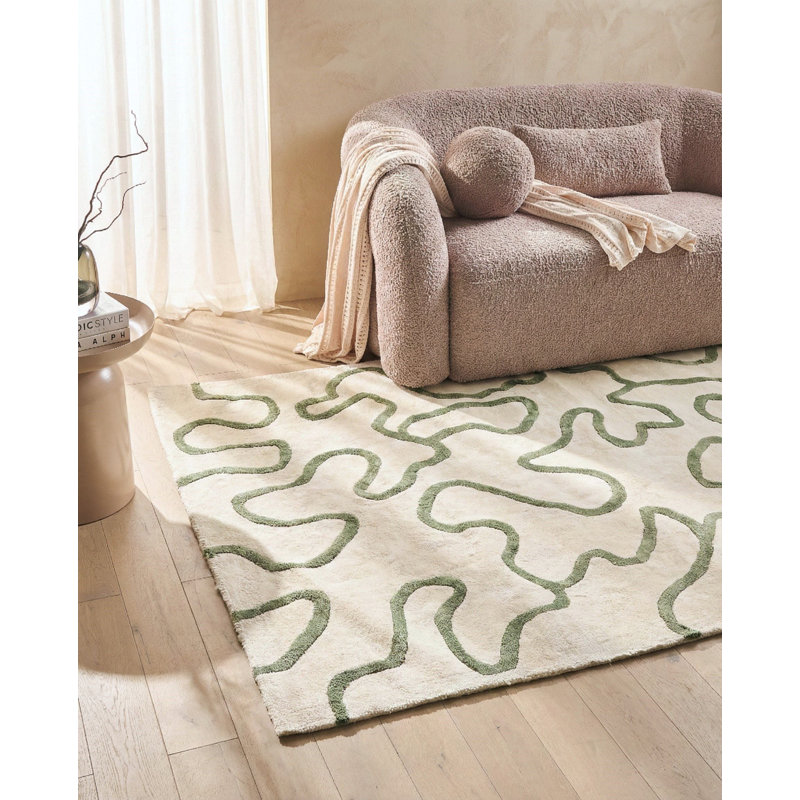 Abstract Viscose Hand Tufted 160cm X 230cm Area Rug