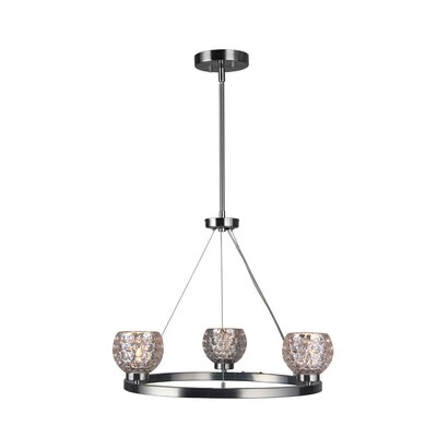 Sadowski 3 - Light Shaded Wagon Wheel Chandelier with Wrought Iron Accents -  Wrought Studio™, VRKG4396 40222021