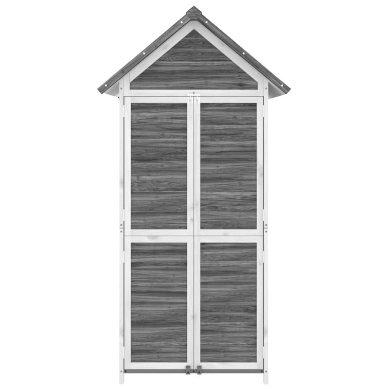 Cacapon 3 ft. W x 1 ft. D Solid Wood Overlap Apex Tool Shed, Grey