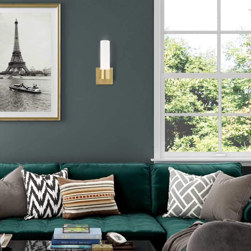 Fulton Armed Sconce, Satin Brass