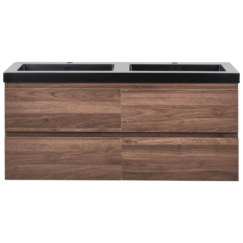 Napa 120mm Double Bathroom Vanity with Basin, Dark Brown