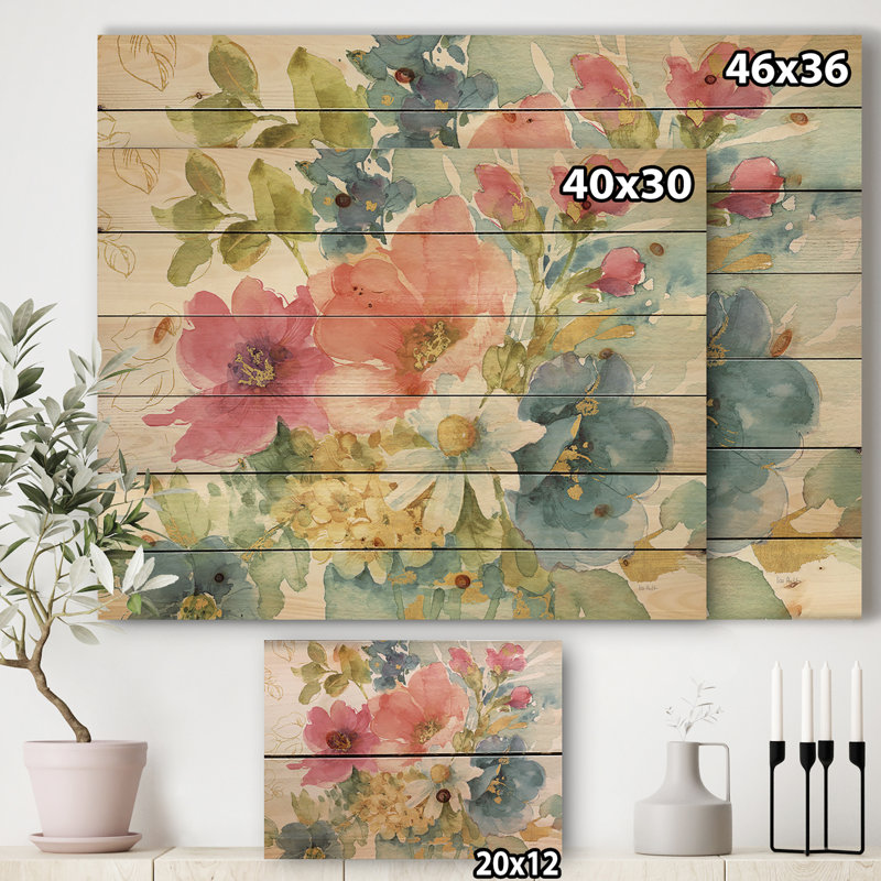 Impression sur bois de Jean, H 36 po x l 46 po x P 1,5 po