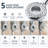 Chrome Dual Shower Head Combo with Handheld Spray, 10 Spray Functions