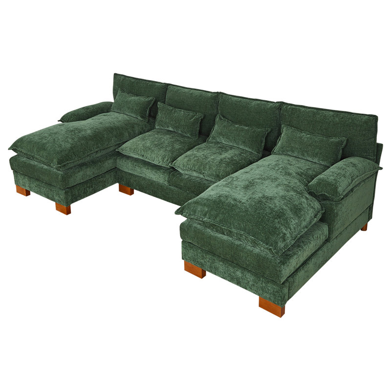 3 chaises longues en chenille double, capacité de charge de 500 lb, tissu d'unité centrale, processus d'assemblage simple, 3, assemblage facile