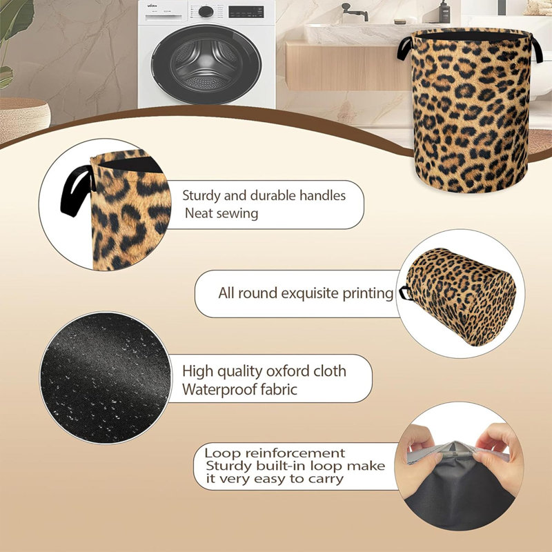 Panier à linge Classic Leopard