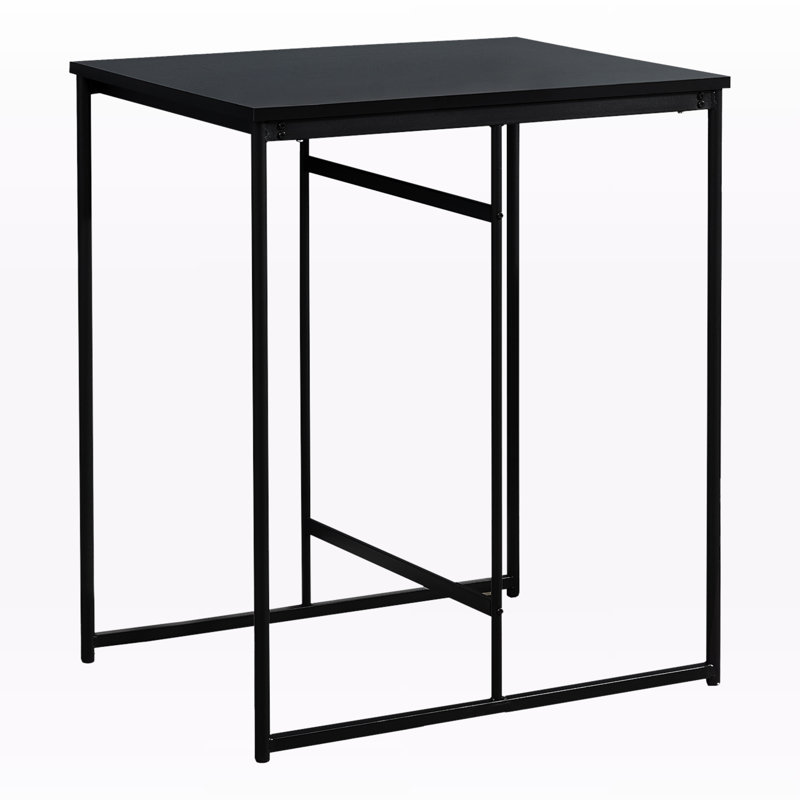 Alpha Counter Height Dining Table In Black Metal Finish, 35.83'' H X 31.39'' W X 23.2'' D
