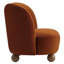 Monroe Boucle Fabric Accent Chair In Coral Walnut-104318232
