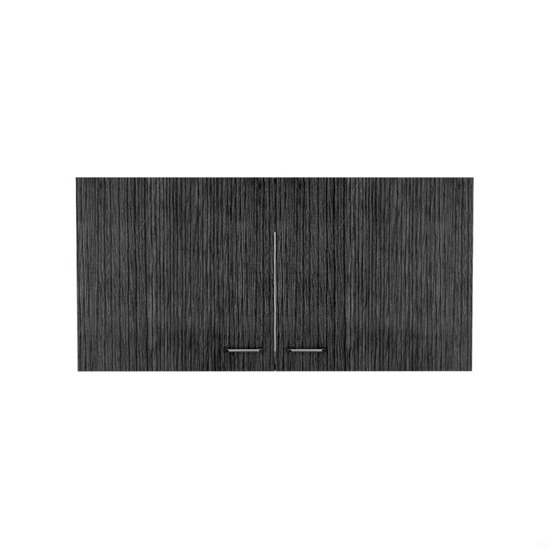 Armoire murale, deux tablettes, porte double, Grey/White