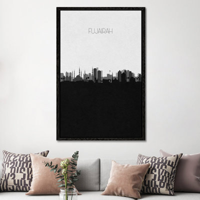 Fujairah, Uae City Skyline by Ayse Deniz Akerman - Print on Canvas