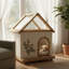Maison de chat en cèdre avec toit en acrylique pour chats et petits chiens Orla-126554063