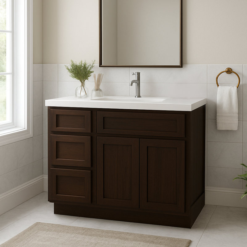 39'' Single Bathroom Vanity Base Only, Brown