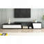 Meuble télé moderne, minimaliste, rectangulaire, extensible, avec 2 tiroirs et 1 armoire pour le salon, jusqu'à 100 po-70382956