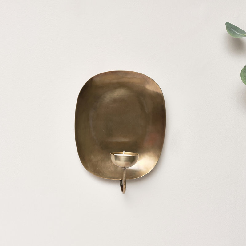 Alephonia Candle Wall Light, Antique Gold