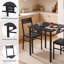 Ensemble de table à manger carrée compacte de 4 pièces pour 3 personnes-331280830