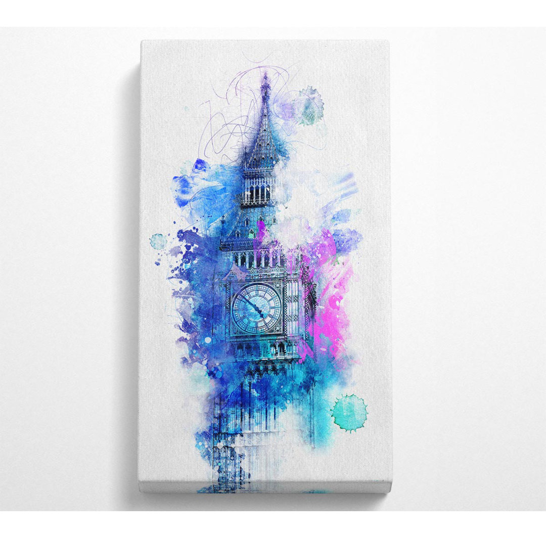 Aquarell Big Ben 2 Breitleinen Druck