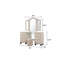 Ensemble de meuble-lavabo complet capitonné en cristal 5 pièces SOPHIA