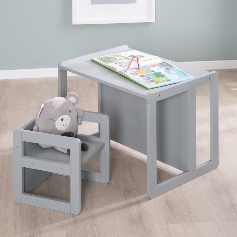 3-In-1 Children'S Seating Group In, Rectangular, Grey