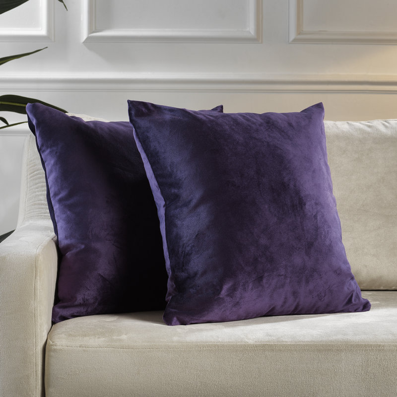Matte Velvet Pillow Cover, 22" x 22", 49 Rebecca Purple