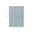 3' X 5' Teal Blue And Ivory Geometric Washable Indoor Outdoor Area Rug