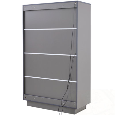 Daves with LED Light, 2 Storage Drawers and Adjustable Shelves