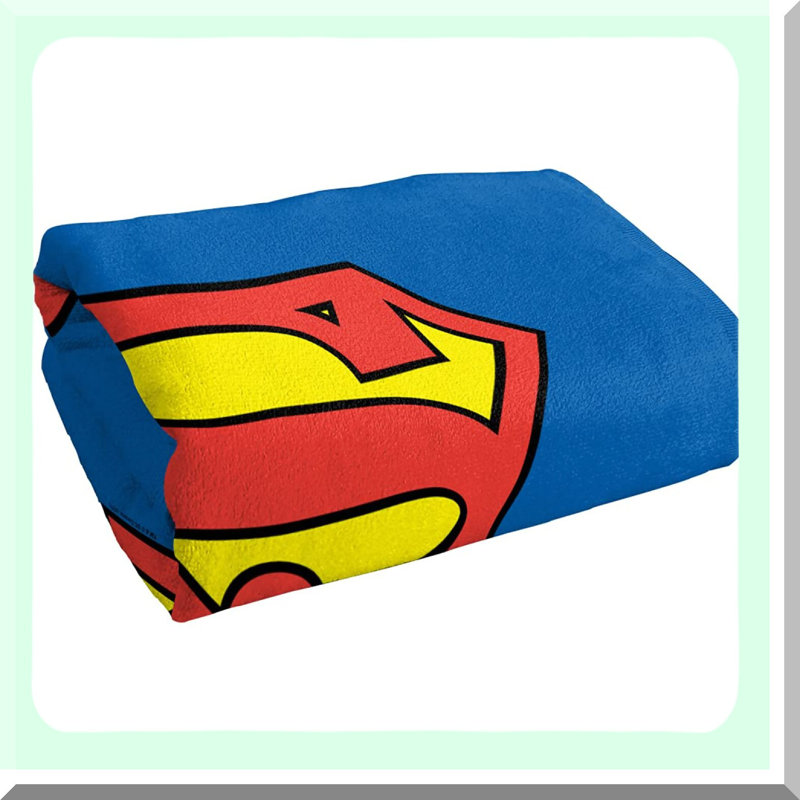Superman Iconic Emblem Beach Towel - 30 x 60 Officially Licensed