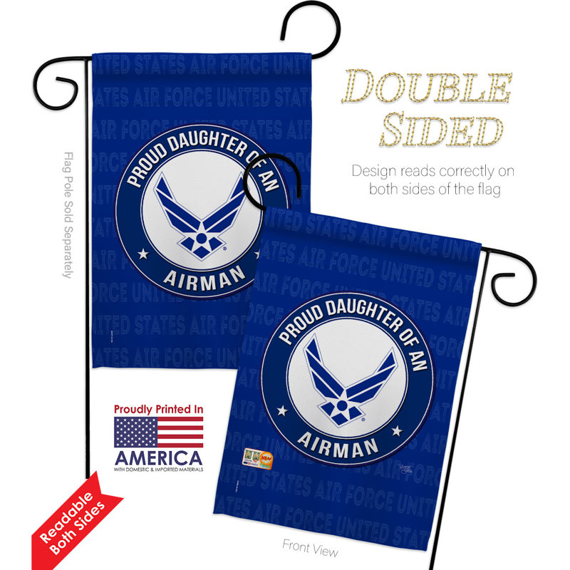 Drapeau de jardin en polyester 18 po x 13 po Proud Daughter