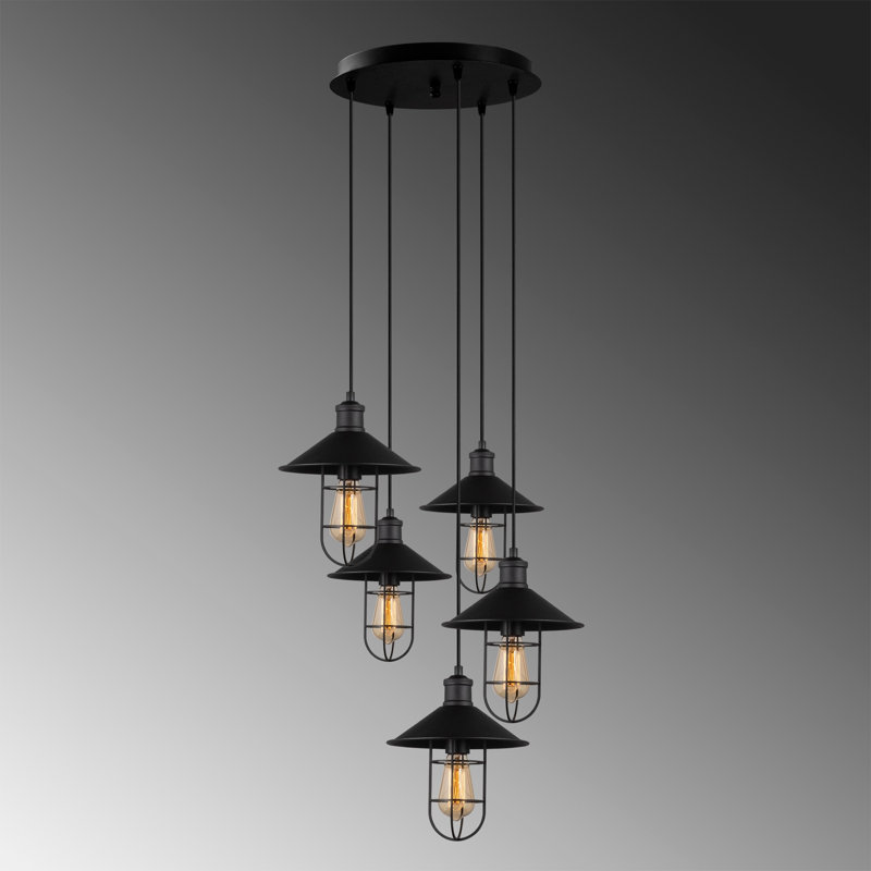 Luminaire suspendu conique à 5 lumières Eastwood