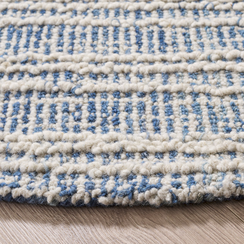 Metro 810 Hand Tufted 80% Wool; 20% Cotton Striped Rug, 6'-0" X 6'-0" Round