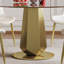 Table de salle à manger ronde de 53 pouces de luxe avec plateau en verre fumé, table de cuisine moderne pour 4 à 8 personnes, base en acier inoxydable doré et assemblage facile, table de petit-déjeuner peu encombrante pour les appartements