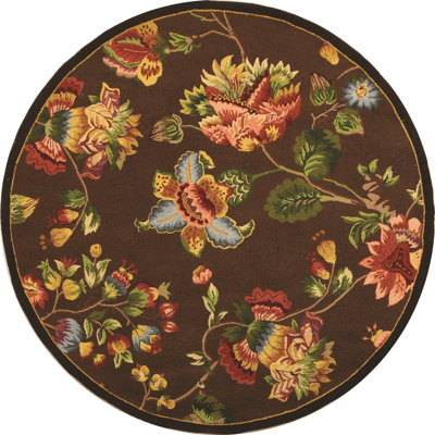 Tapis brun en laine touffeté à la main Hollander