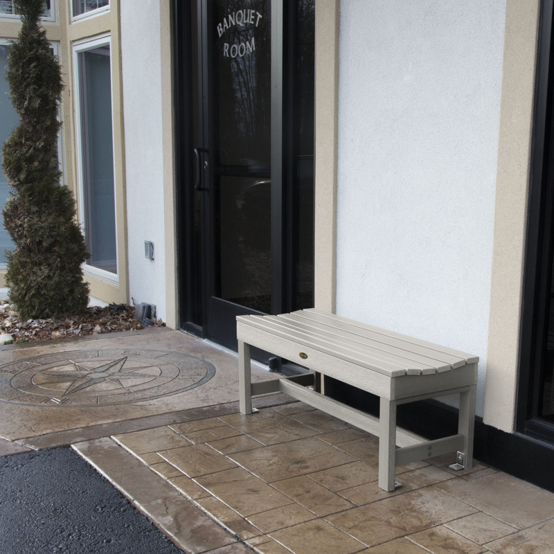 Banc de pique-nique en plastique Antonia, Gris havre