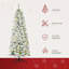 Sapin de Noël artificiel enneigé 6 pi avec des branches réalistes, 250 lumières DEL et 462 pointes-118034210