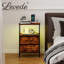 40cm W Metal Bedside Table