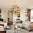 Semi-recessed Ceiling Light Fixture, Hand Blown Coloured Glass Chandeliers With Bulbs