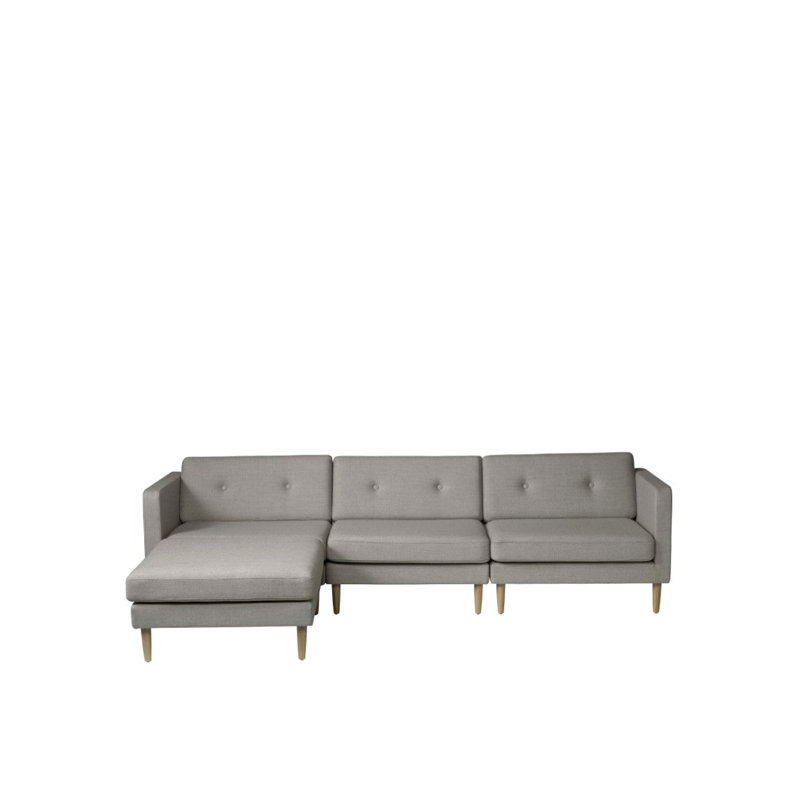 Firhoj Square Ottoman, Beige Gray