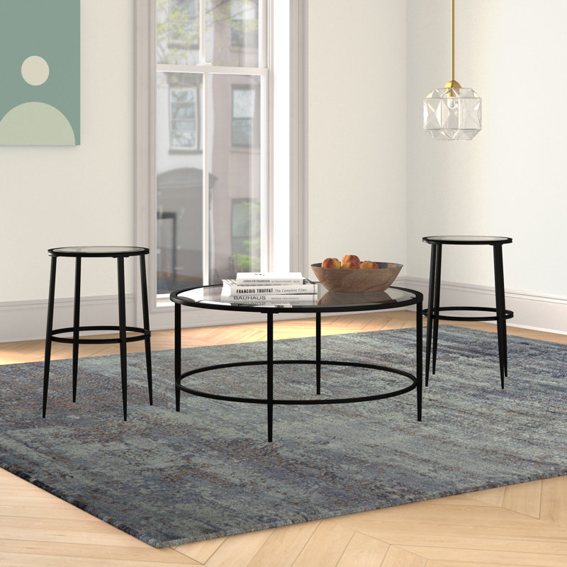 Ensemble de tables basses 3 pièces Ovadia, Noir