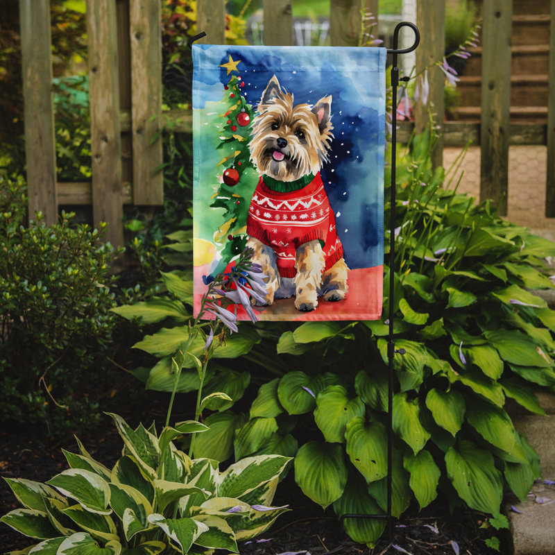 Drapeau de jardin en polyester à 2 faces, H 15,5 po x l 11,25 po