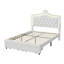 Princess Bed With LED Crown Headboard & Drawer(S), Faux Leather Storage Frame, White & Pink-1351606873-1358110599