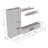 100" Modern Floating Wall Mounted Entertainment Center with 16-Color LED Lighting, High Gloss Finish-354035935
