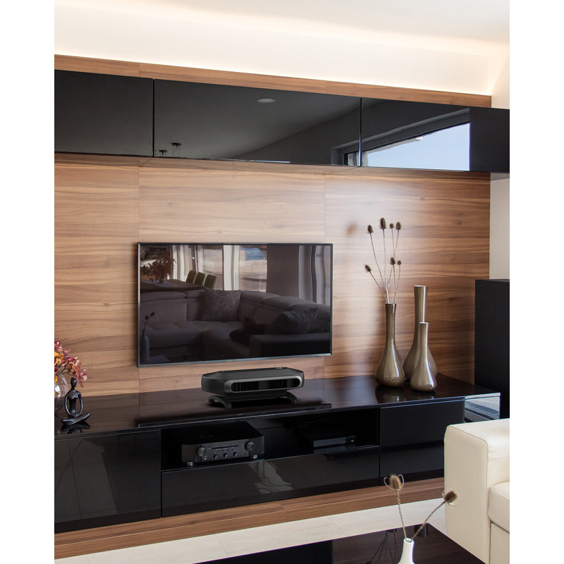 AXL Black Low-Profile Oscillating Fan with Remote Control